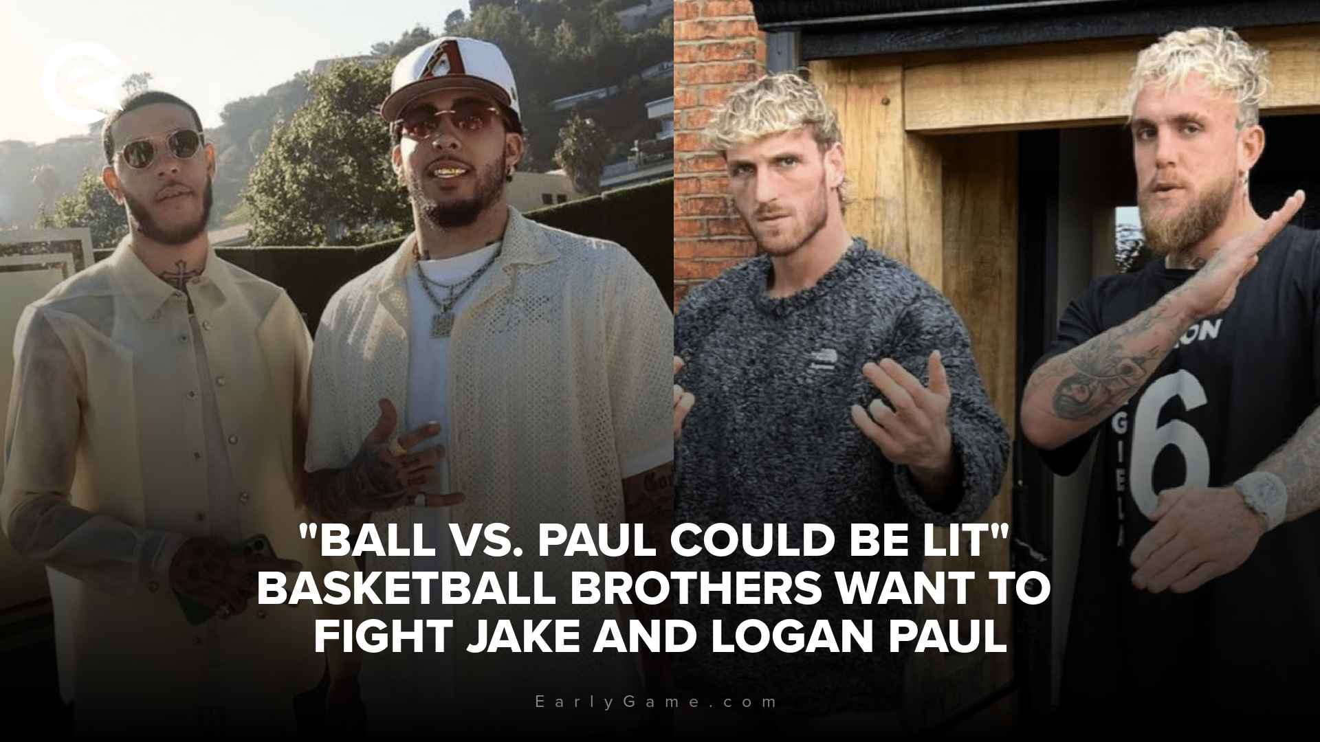 "Ball vs. Paul could be lit" basketball brothers want to fight Jake and Logan Paul