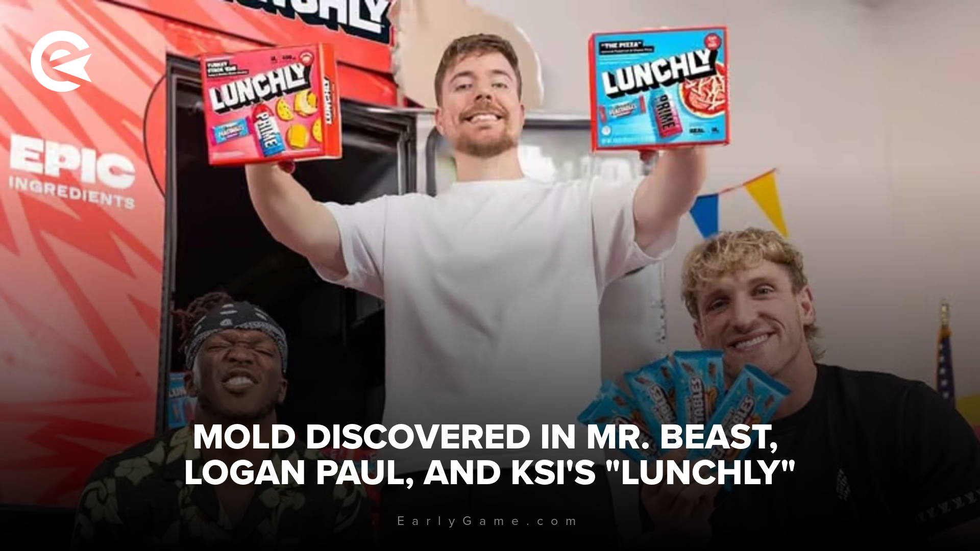 Плесень обнаружена в продуктах Mr. Beast, Logan Paul и KSI «Lunchly»