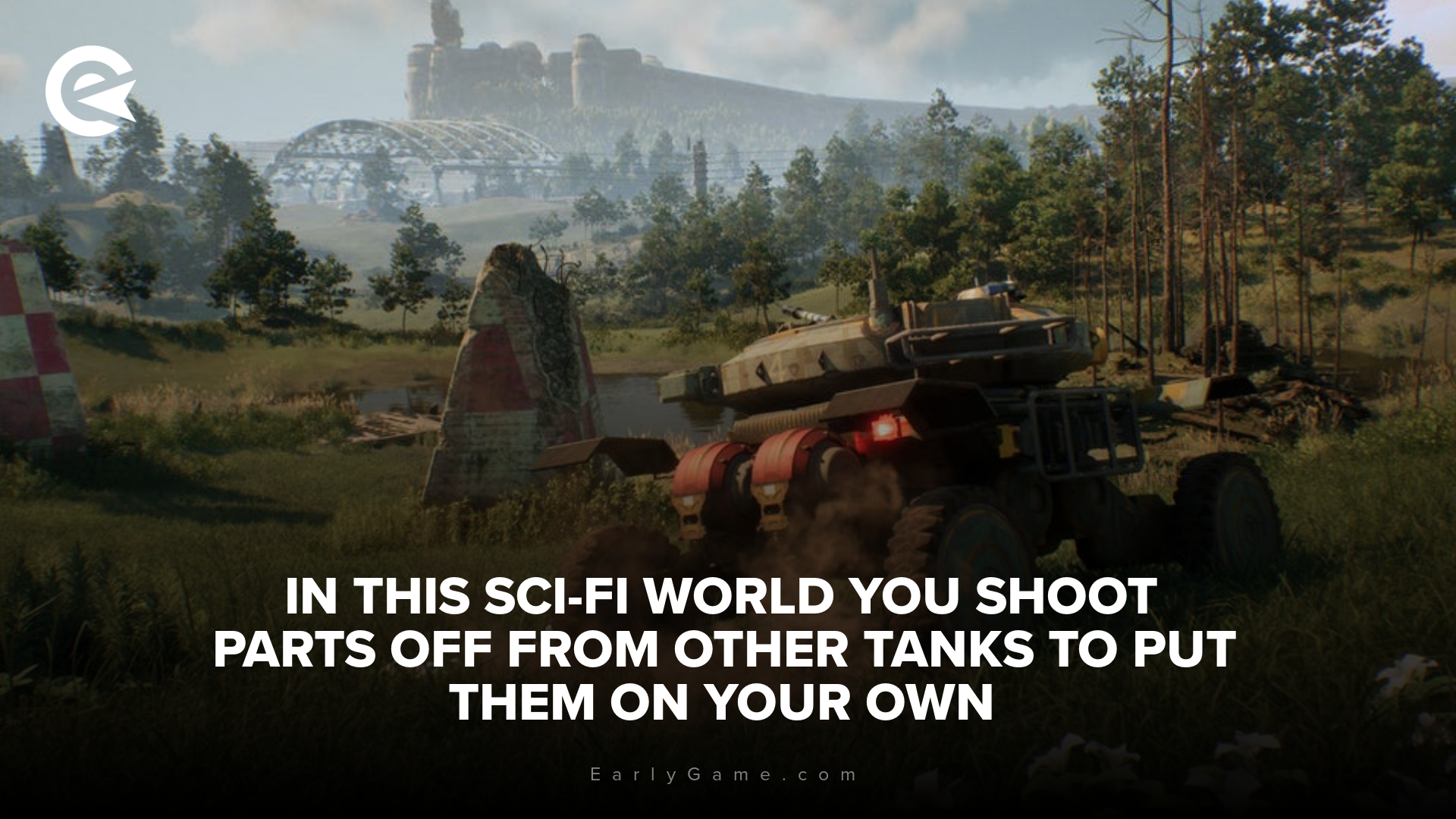 In this sci-fi world you shoot parts off from other tanks to put them on your own