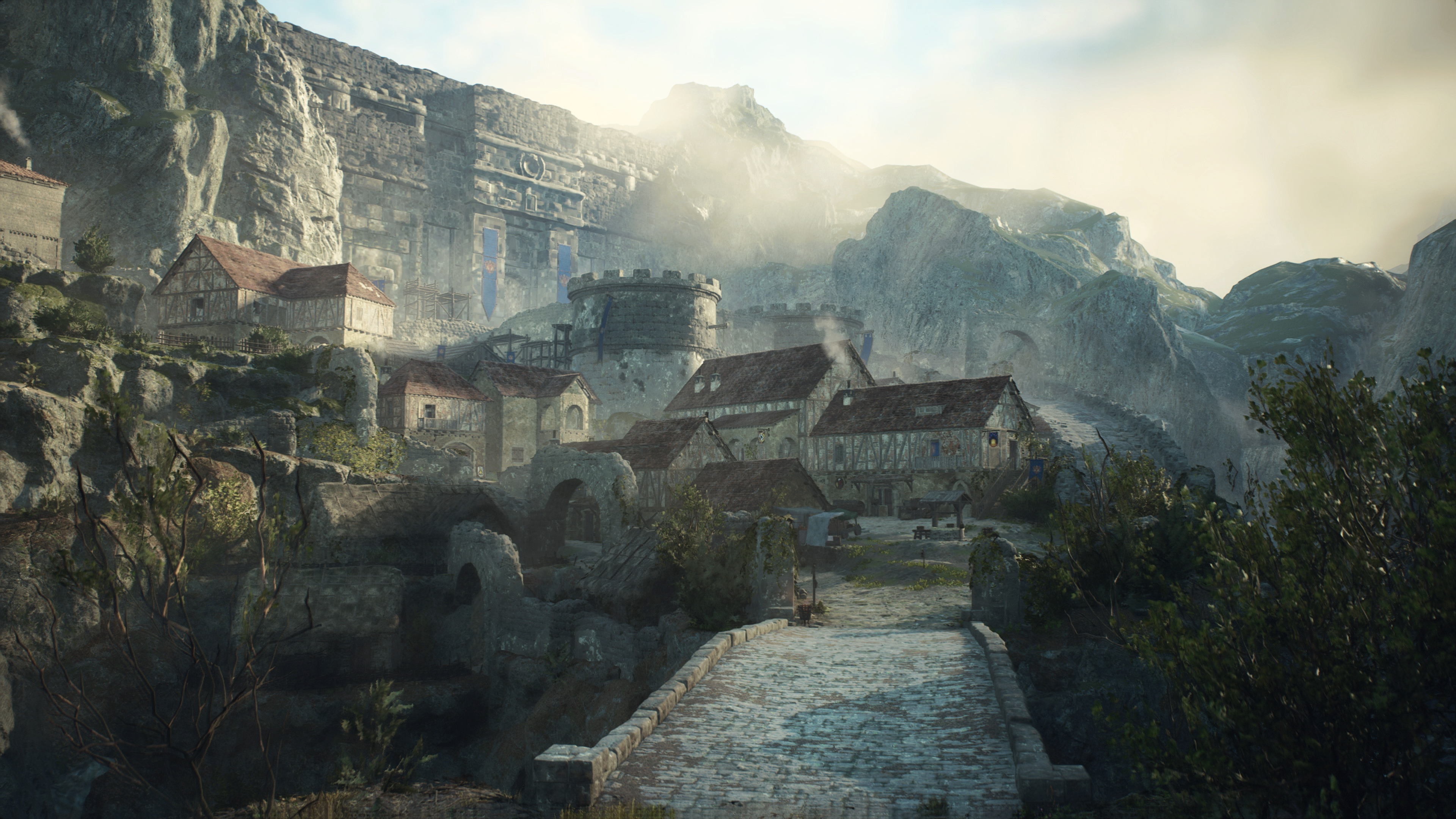 Hermoso pueblo en Dragon's Dogma 2