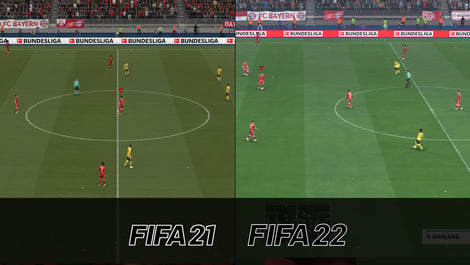 2 Spielfeld FIFA 21 vs FIFA 22 Grafikvergleich