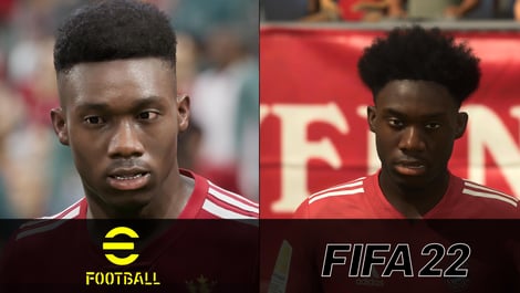 5 Davies e Football 2022 Fifa 22 Grafikvergleich