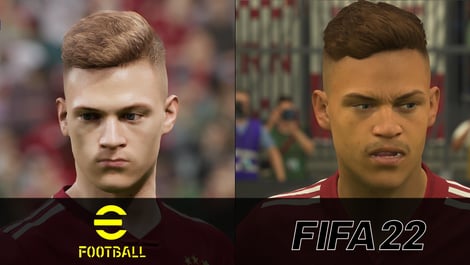 6 Kimmich e Football 2022 Fifa 22 Grafikvergleich