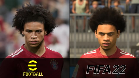 8 Leroy Sane e Football 2022 Fifa 22 Grafikvergleich