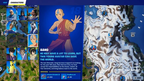 Aang NPC Fortnite