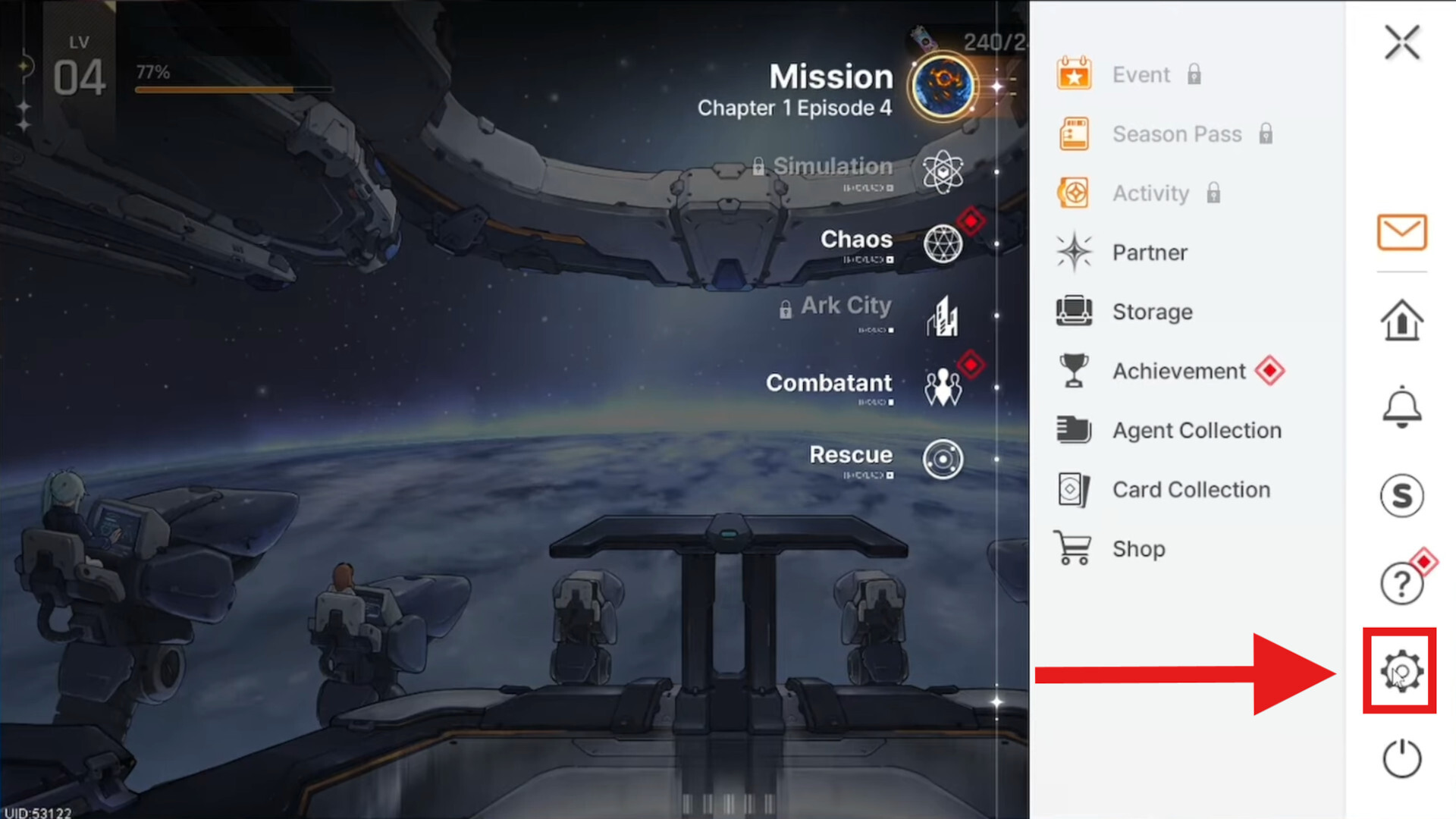 Account Settings Chaos Zero Nightmare