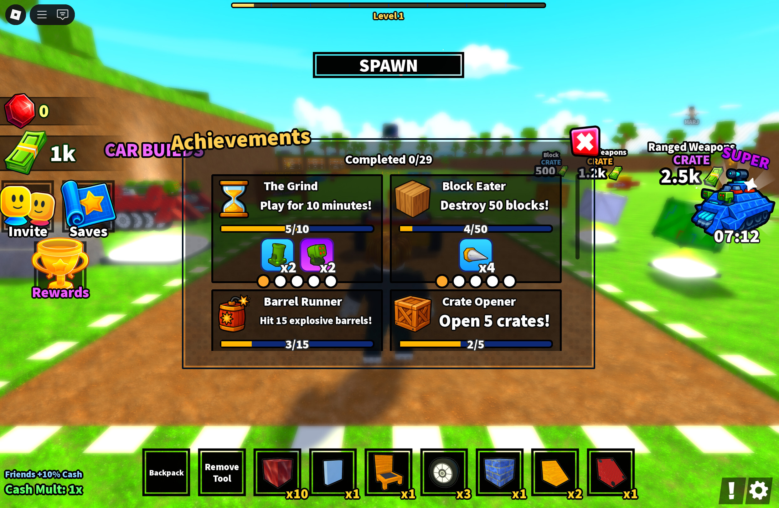 Achievements Roblox Car Battles