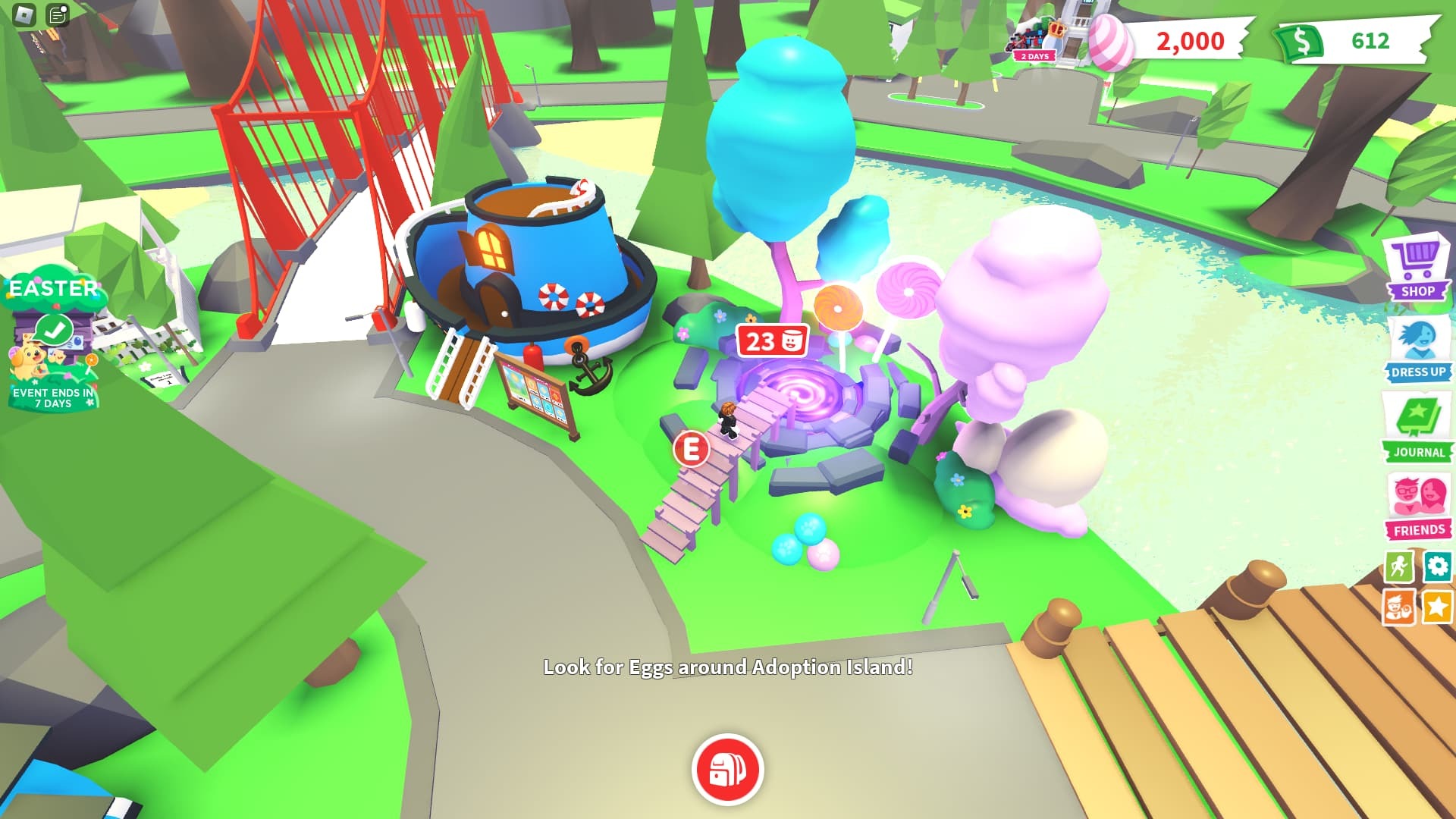 Adopt Me portal to Easter Shop