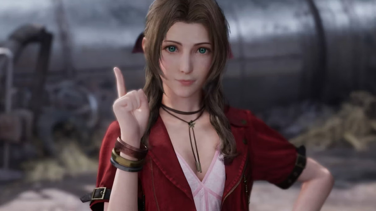 Aerith Gainsborough Final Fantasy cropped processed by imagy