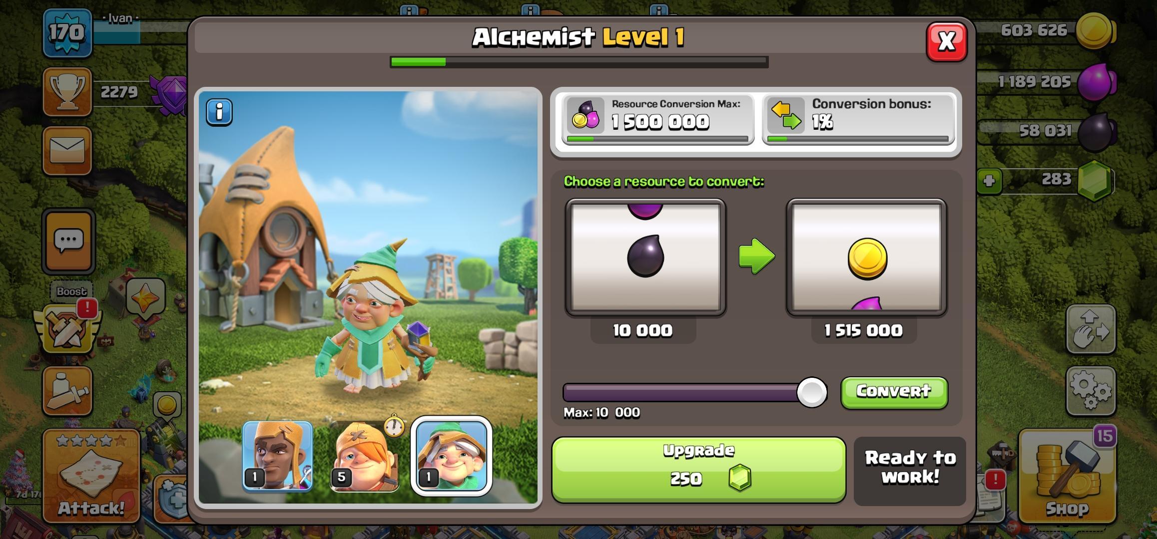 Alchemist Upgrade Levels Clash Of Clans