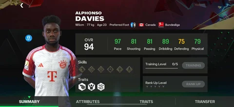 Alphonso Davies 94 fc mobile