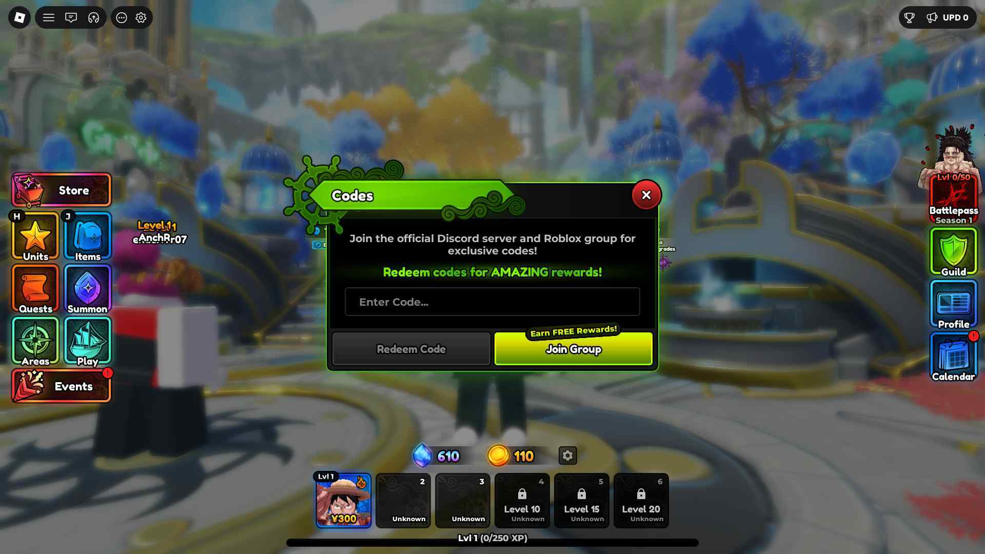 Anime Expeditions How TO Redeem Codes 3
