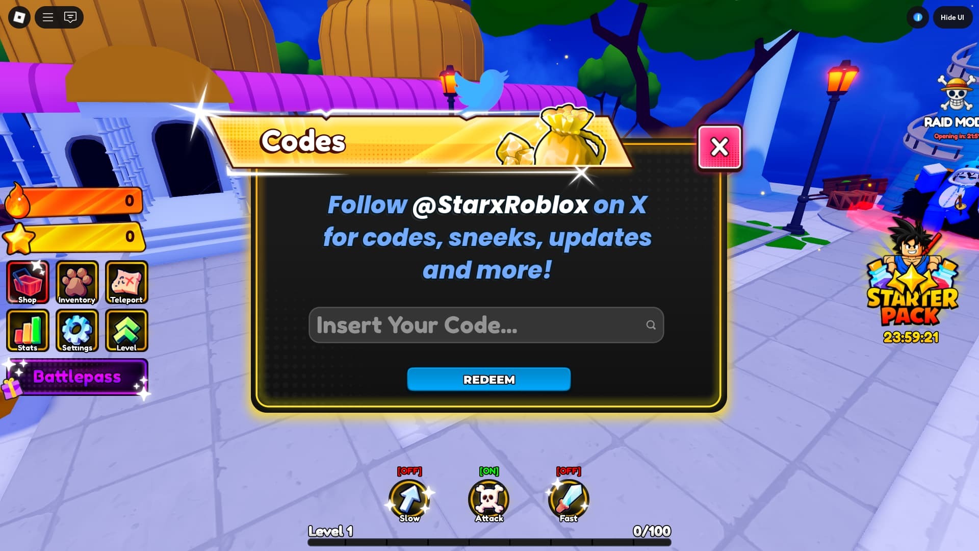 Anime Hunters how to redeem codes 1