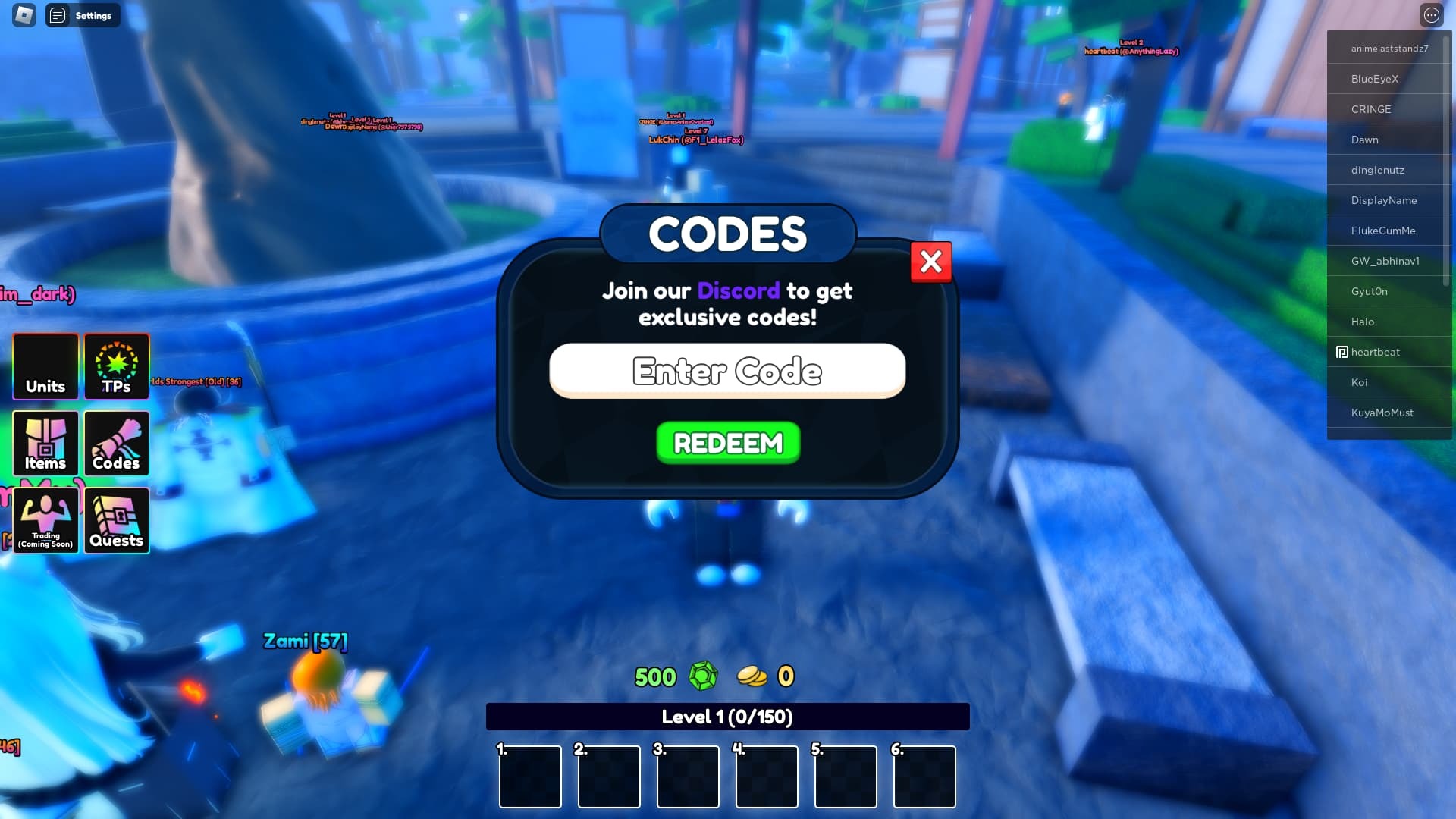 Anime Last Stand How To Redeem Codes