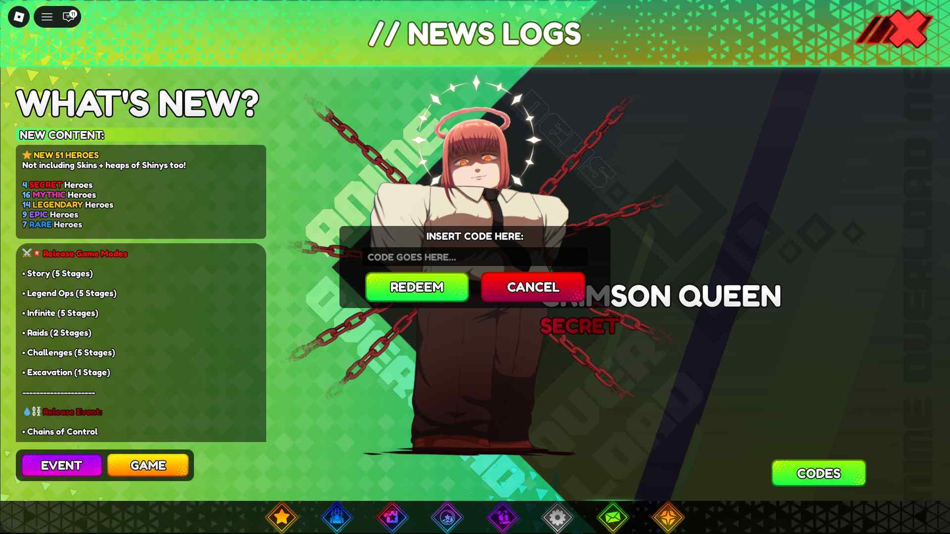 Anime Overload How To Redeem Codes 3