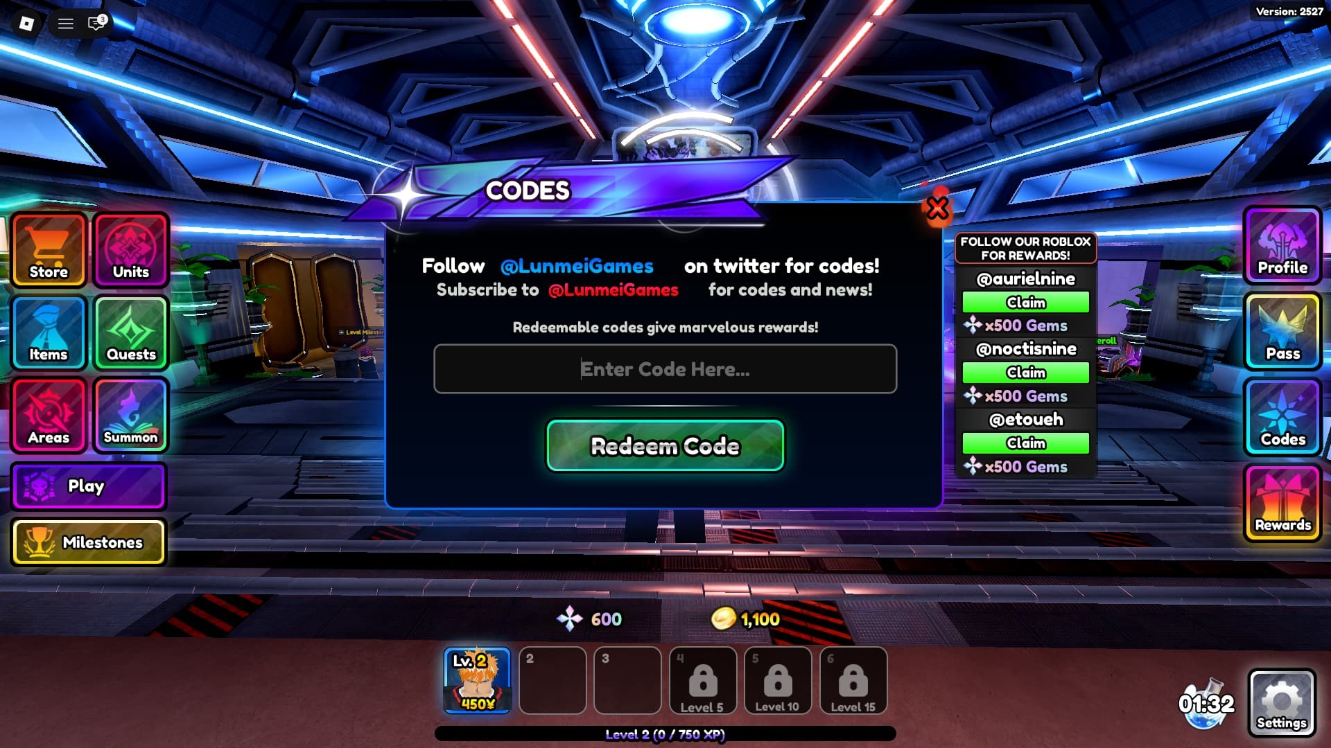 Anime Paradox how to redeem codes 3