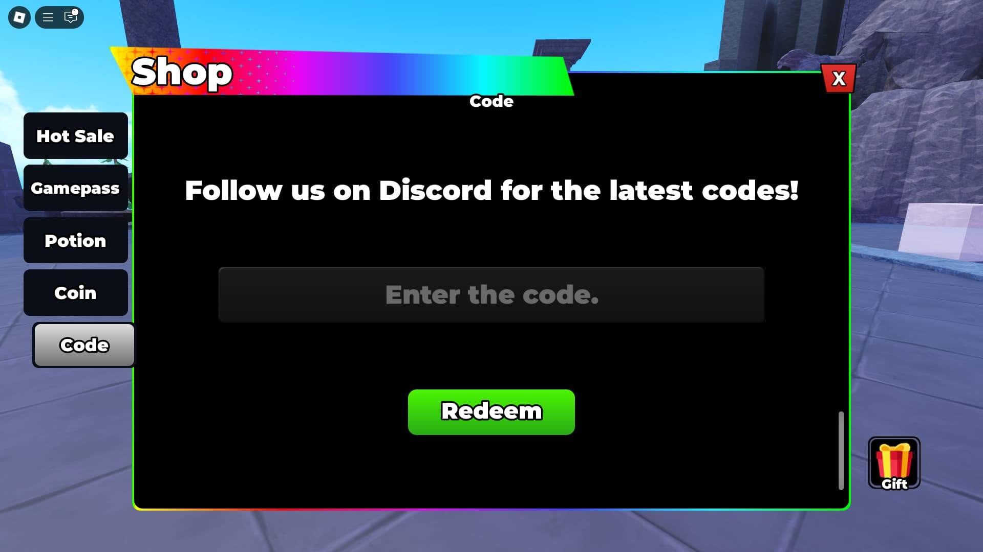Anime RNG TD how to redeem codes
