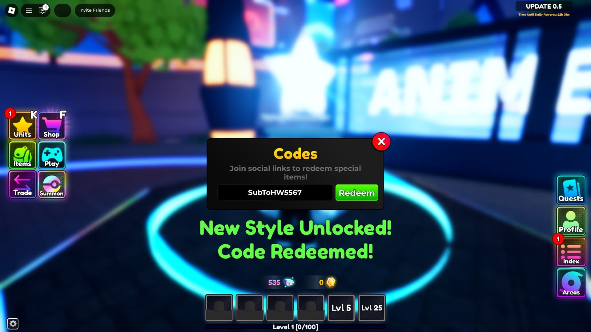 Anime Realms Profile Style redeem code