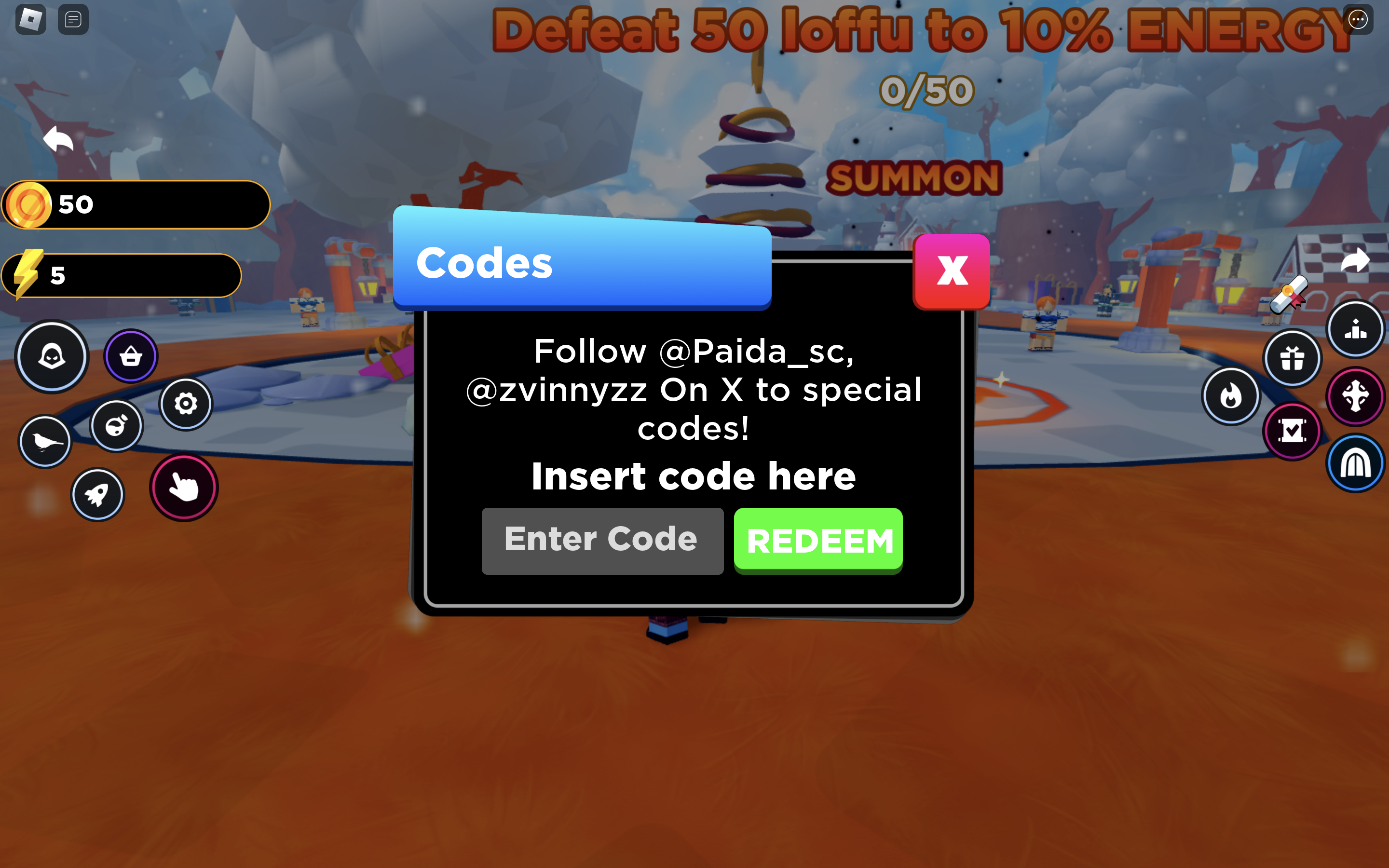 Anime Revolution Simulator how to redeem codes