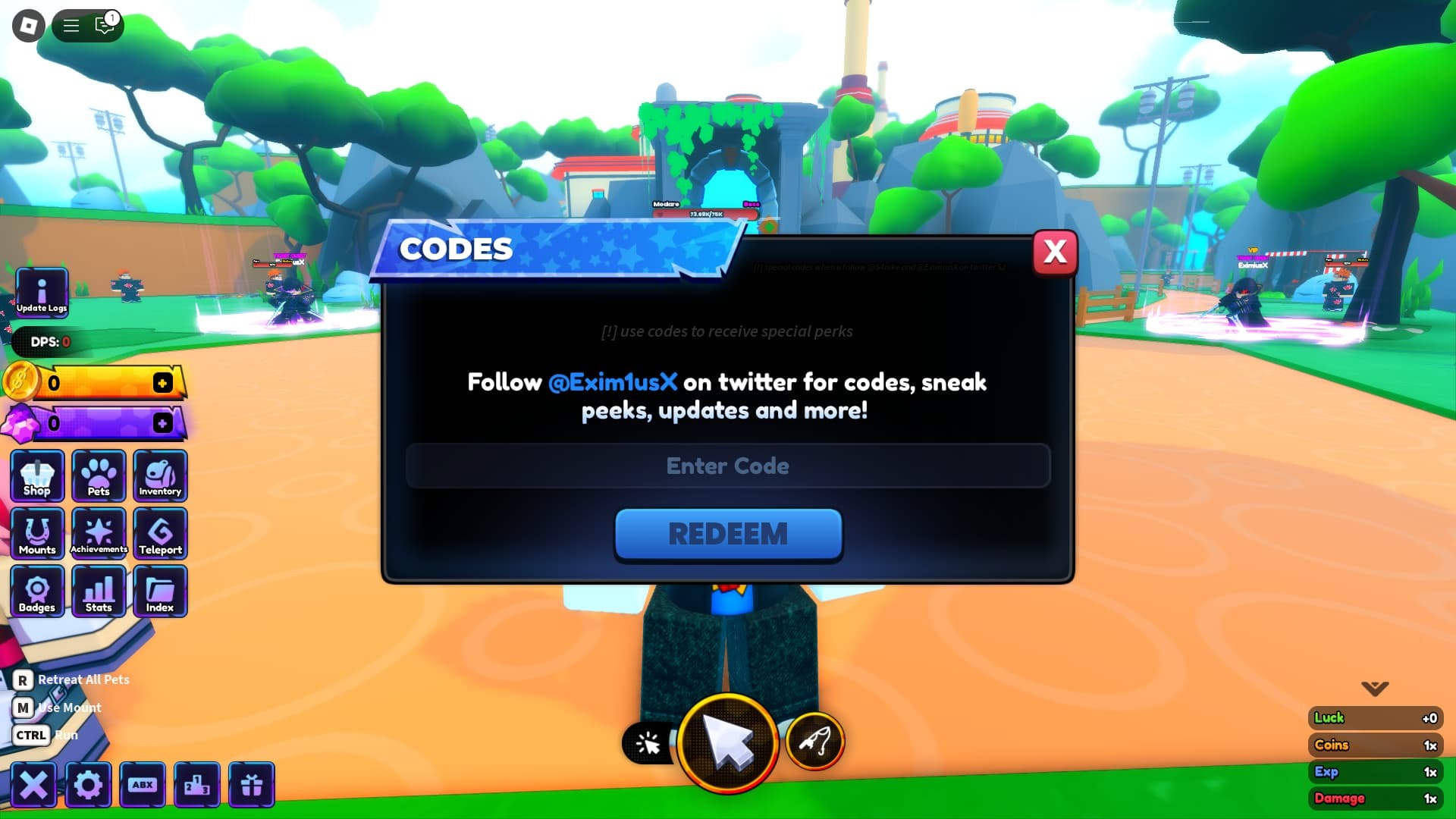 Anime Shadow how to redeem codes