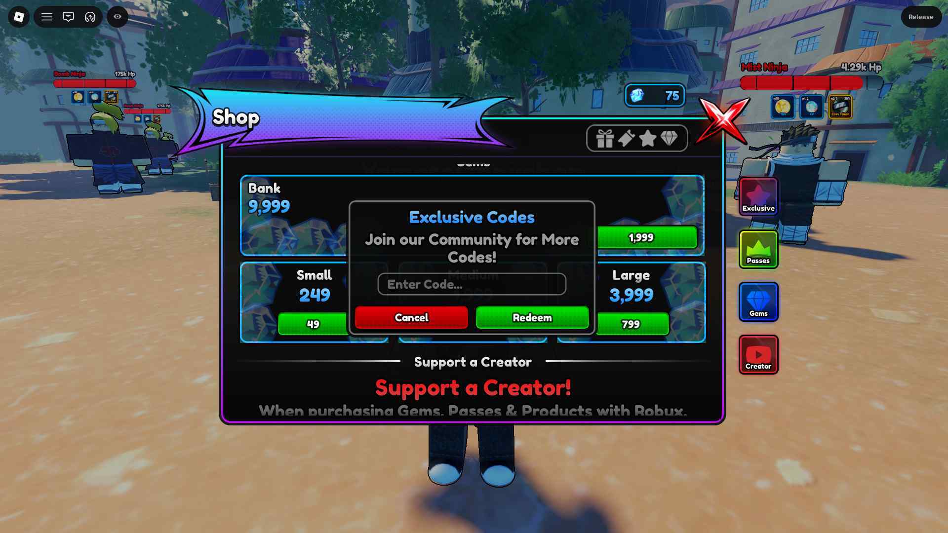 Anime Universe How to Redeem Codes 3