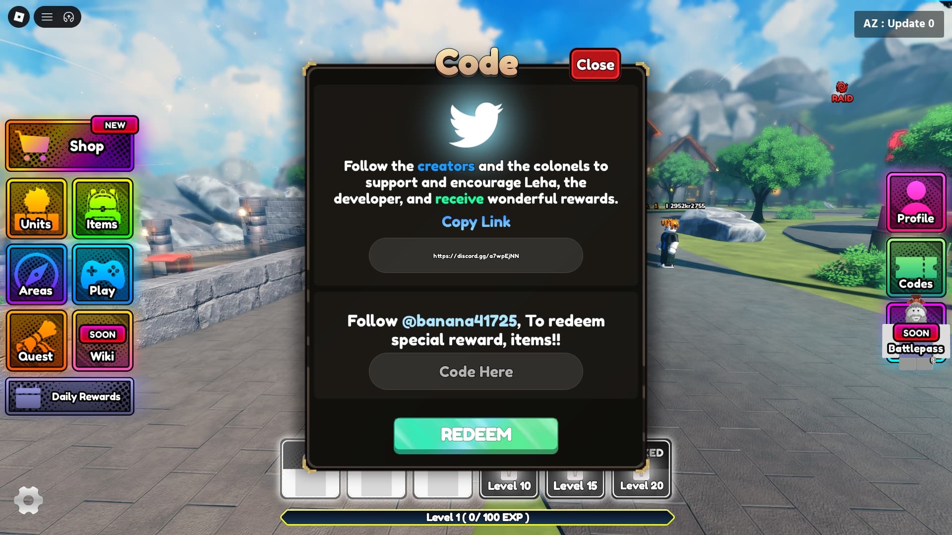 Anime Zero How to redeem Codes