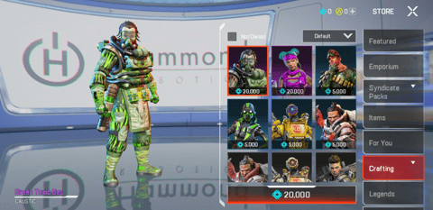 Apex Legends Mobile Store Crafting