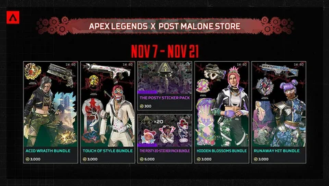 Apex Legends Post Malone Store Bundles