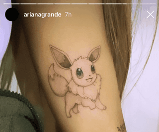 Ariana Grande Pokemon Tattoo