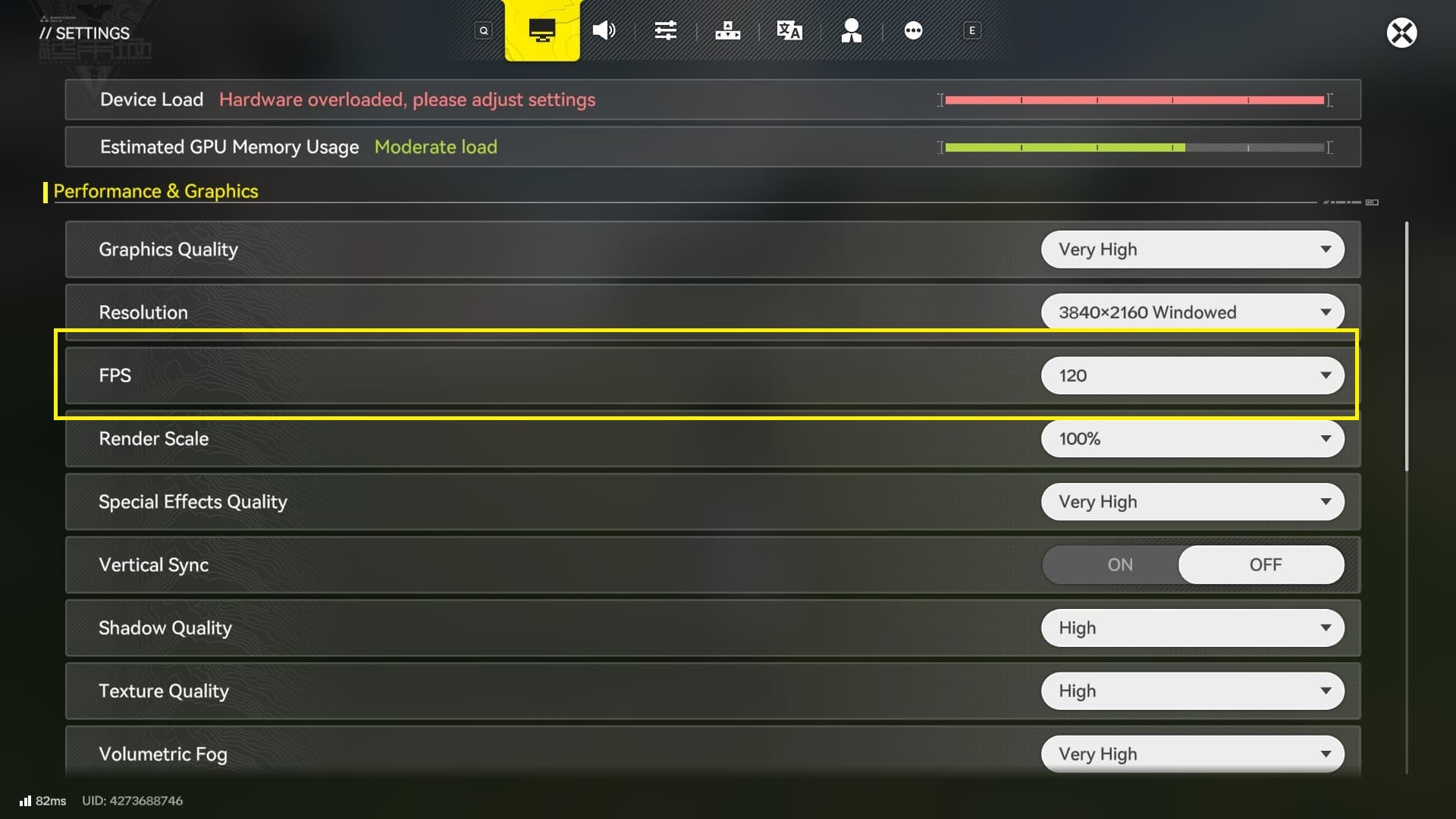 Arknights Endfield 120 FPS