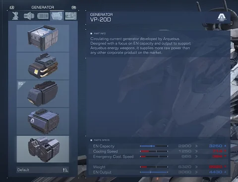 Armored Core 6 Parts Specs Most Important Ones
