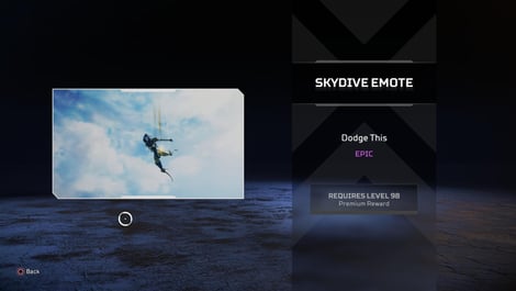 Ash Skydive Emote Dodge This Level 98