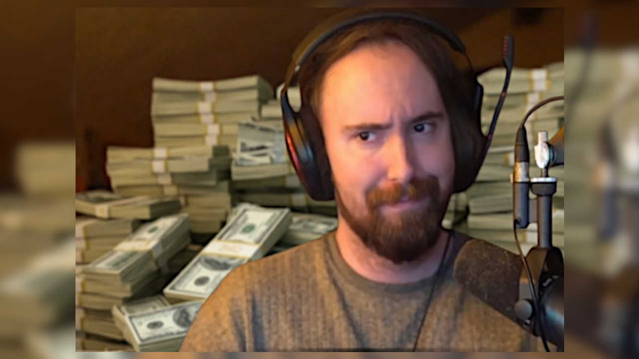 Asmongold pile of money