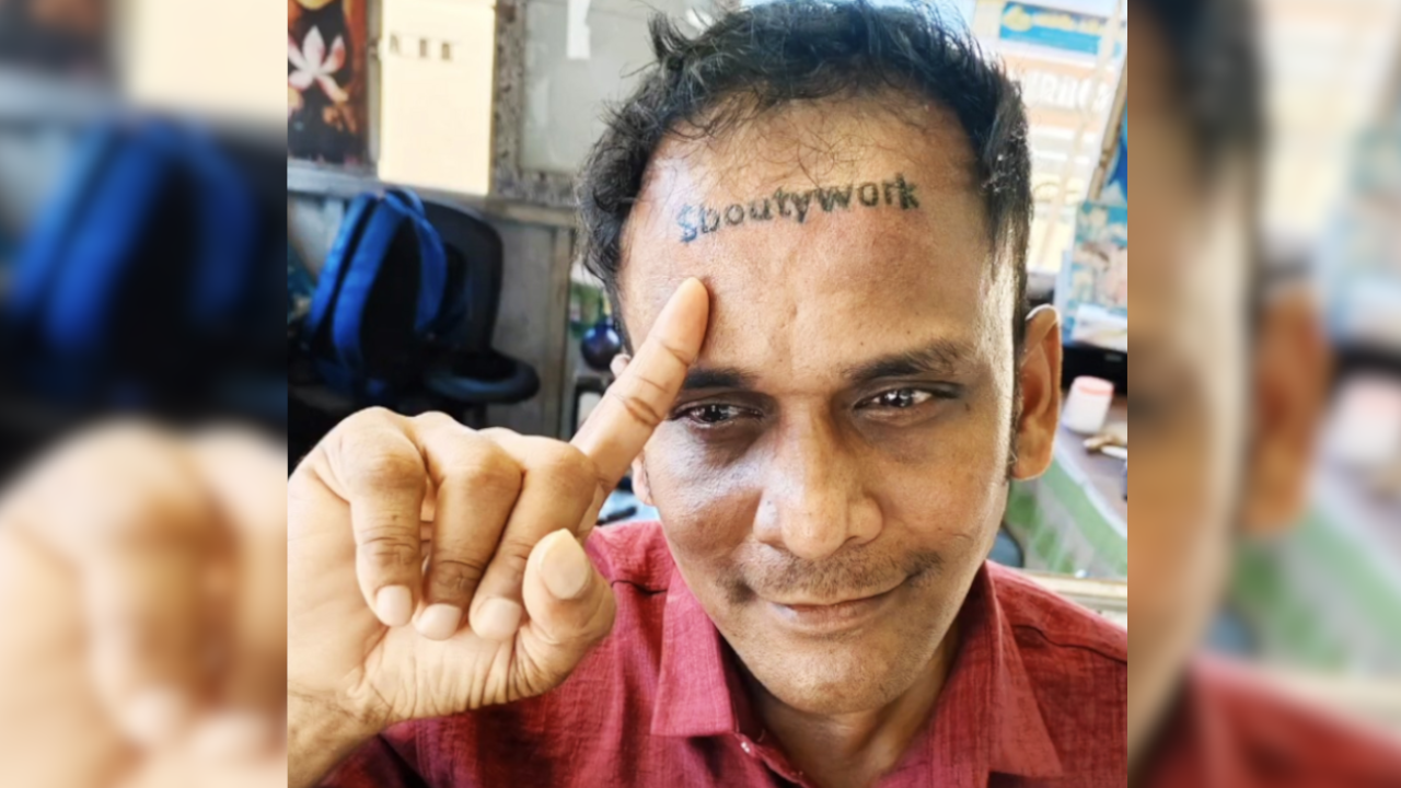 Arivu Forehead Tattoo Cropped