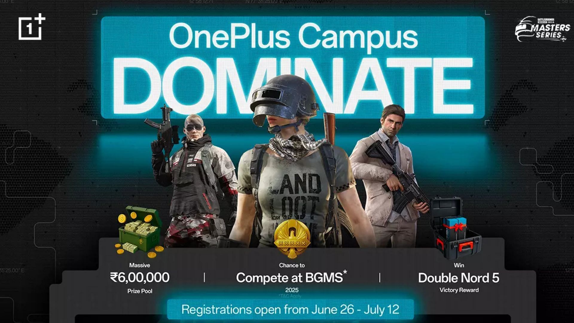 BGMI One Plus Campus Dominate 2025