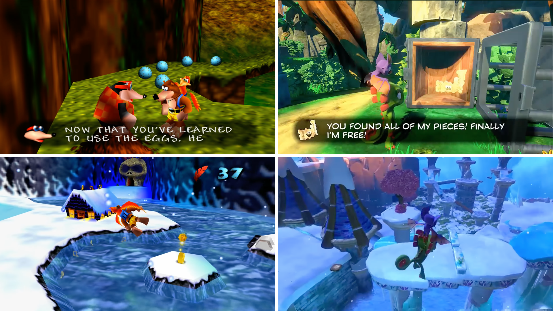 Banjo Kazooie Yooka Laylee Screenshots Comparison