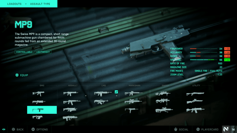 Battlefield Weapons MP9