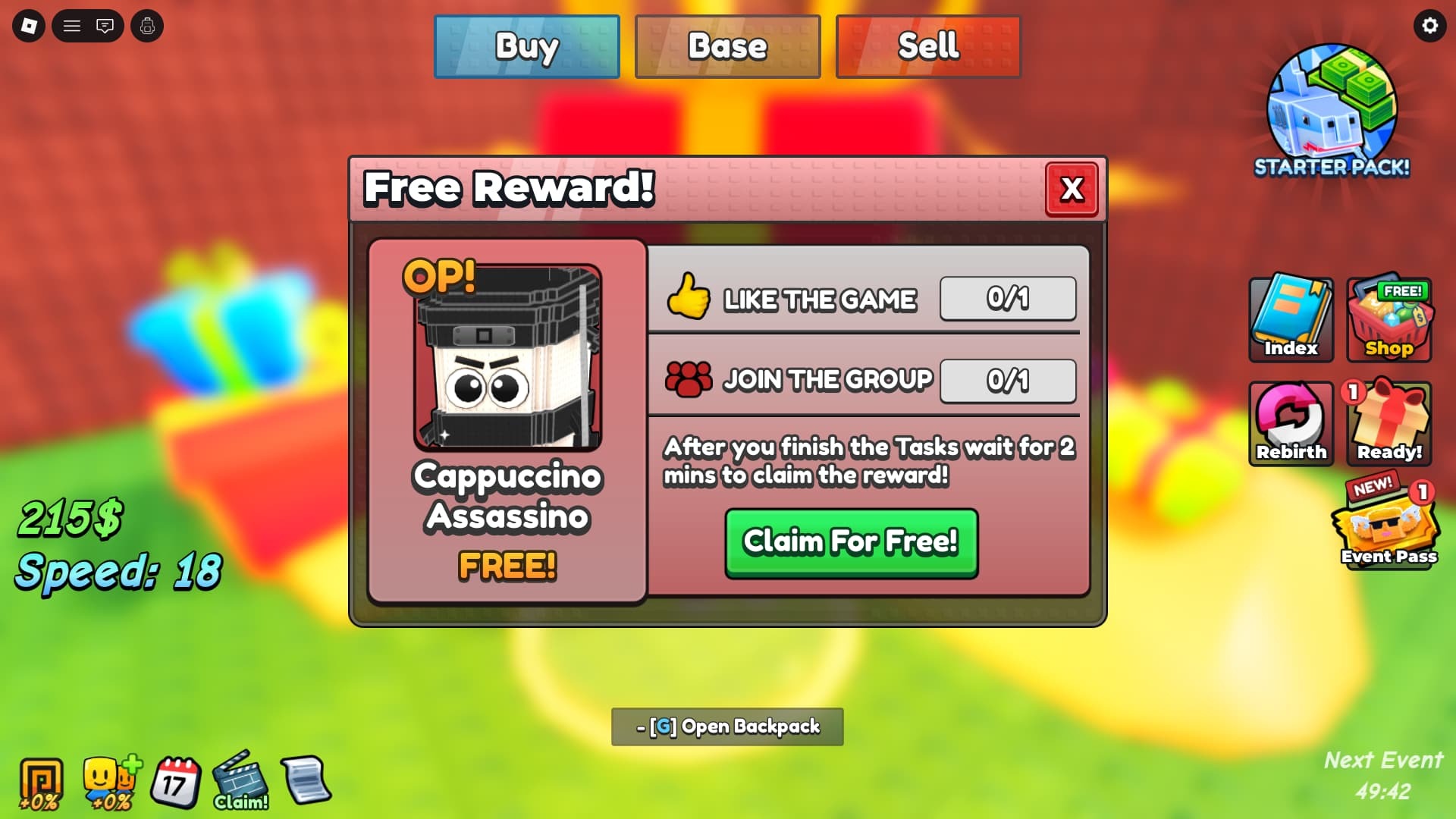 Be a Lucky Block Group Join Reward