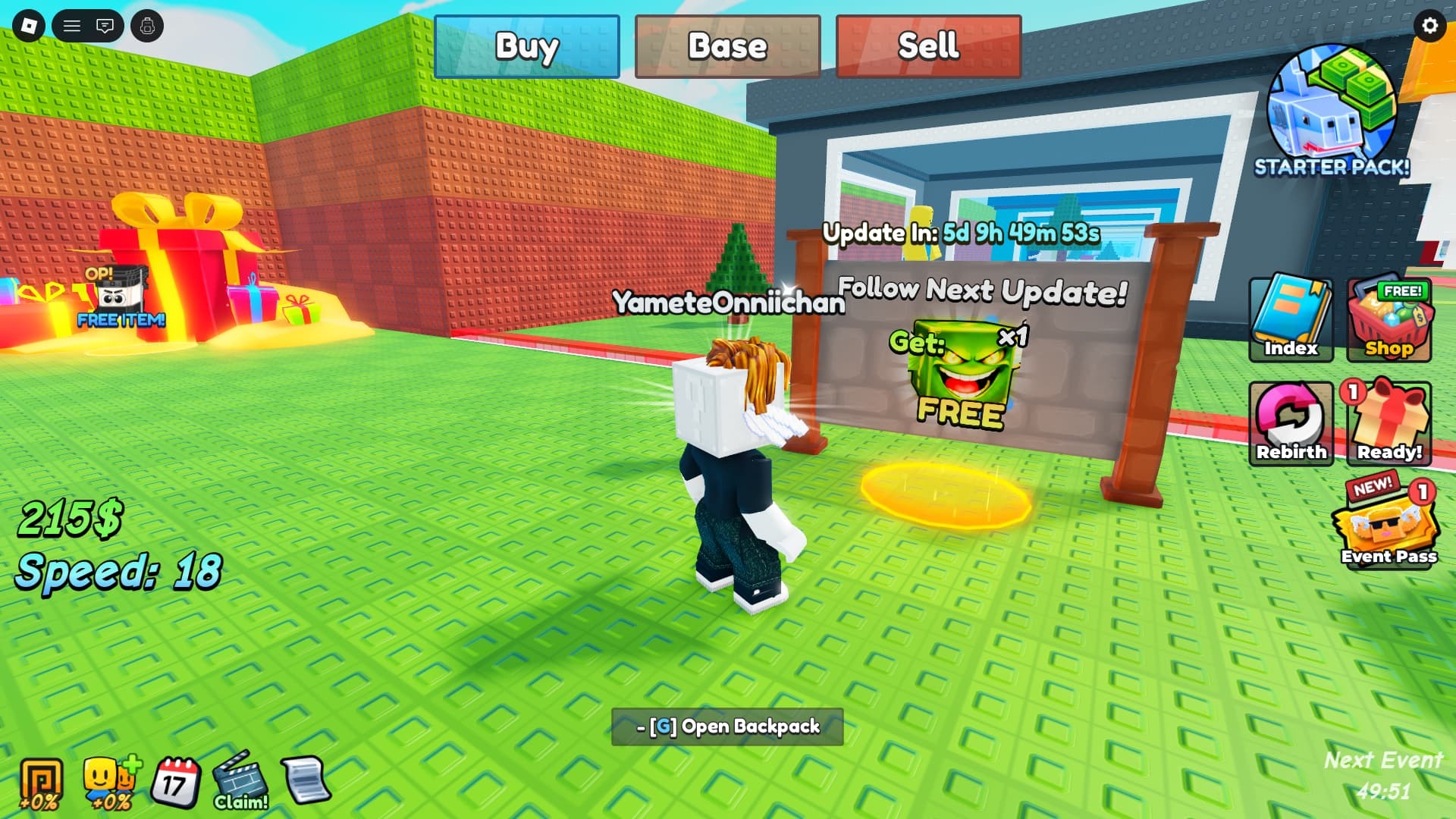 Be a Lucky Block Update Reward