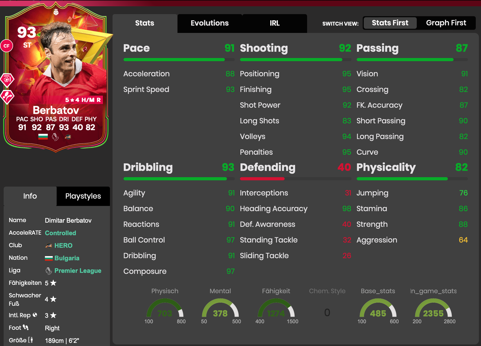 Berbatov Futbin