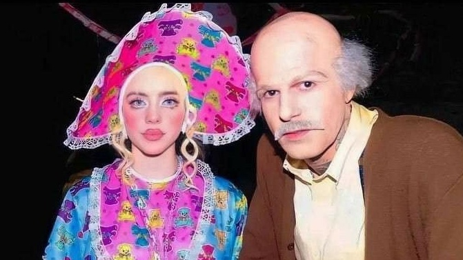 Billie Eilish and Jesse Rutherford Baby and Old Man Costume 1