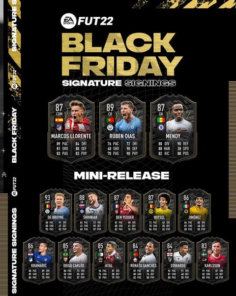 Black Friday Signature Signings FIFA 22 FUT