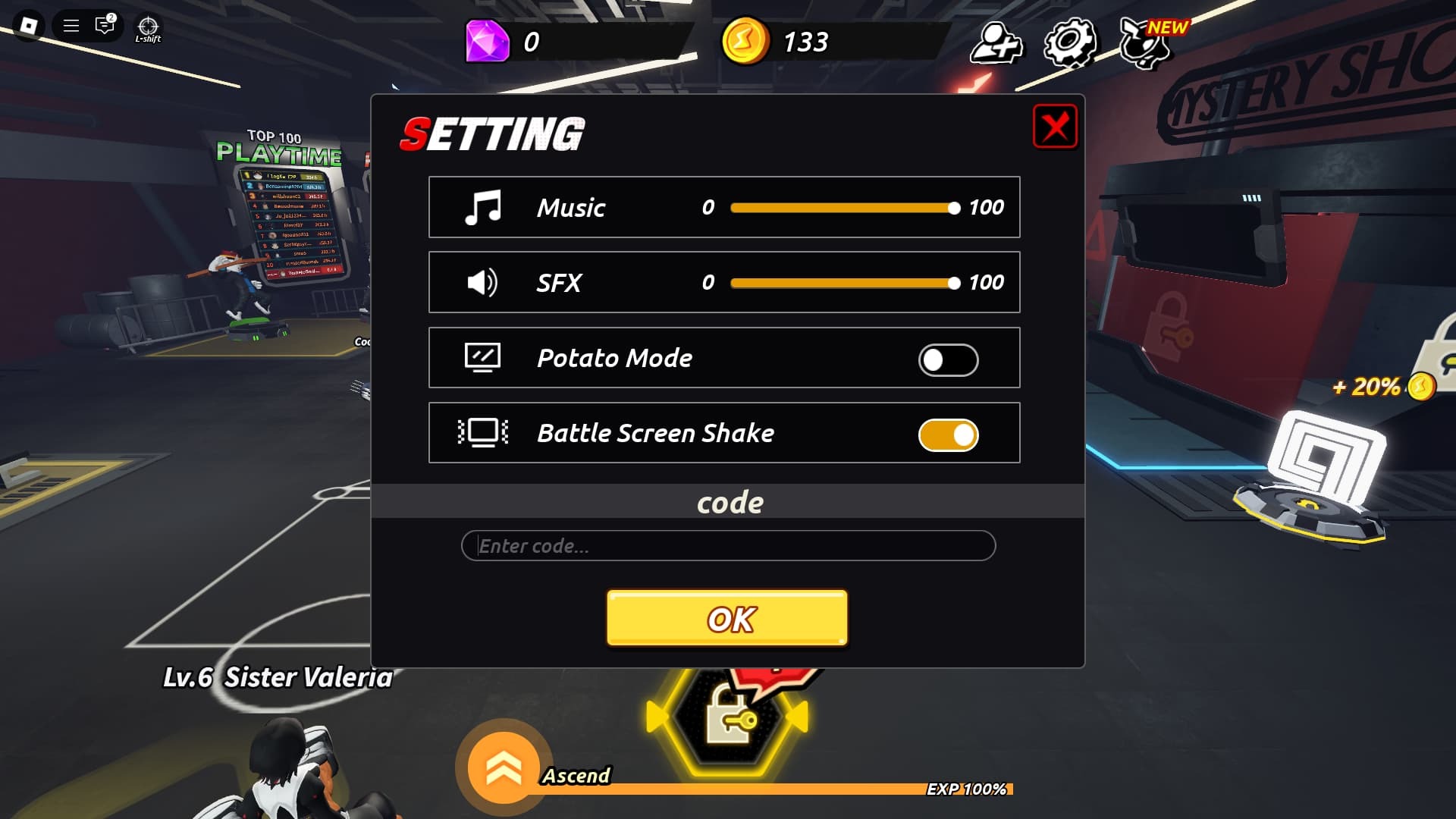 Blood of Punch redeem code feature