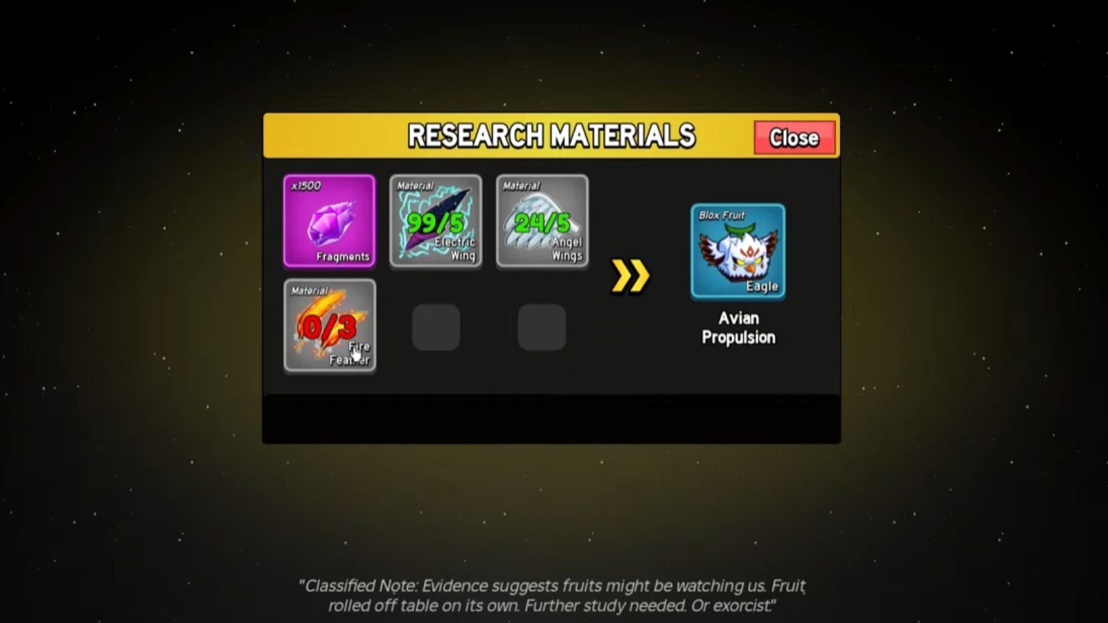 Blox Fruits Eagle Fruit Research Avian Propulsion 1
