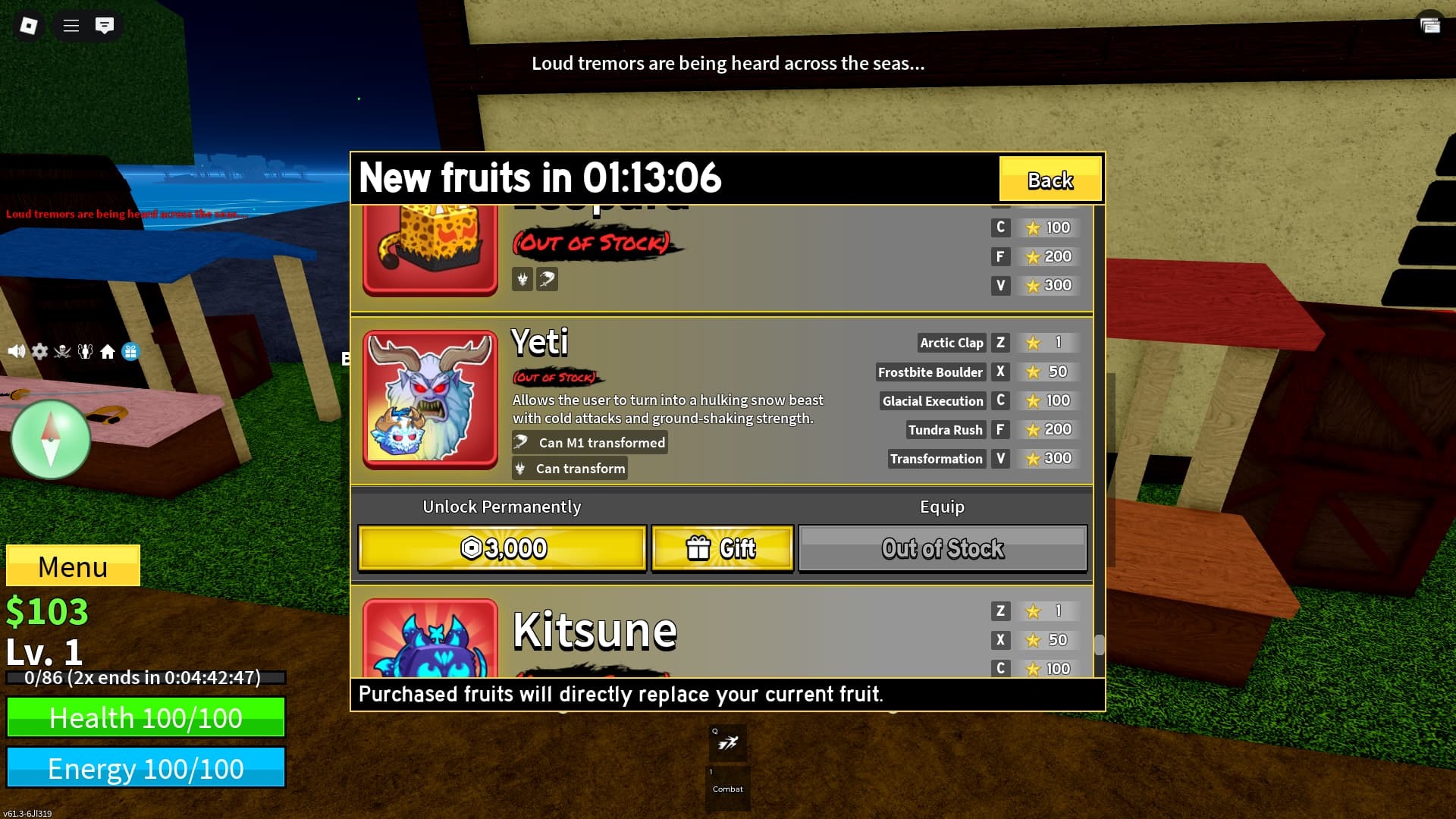 Blox Fruits Yeti