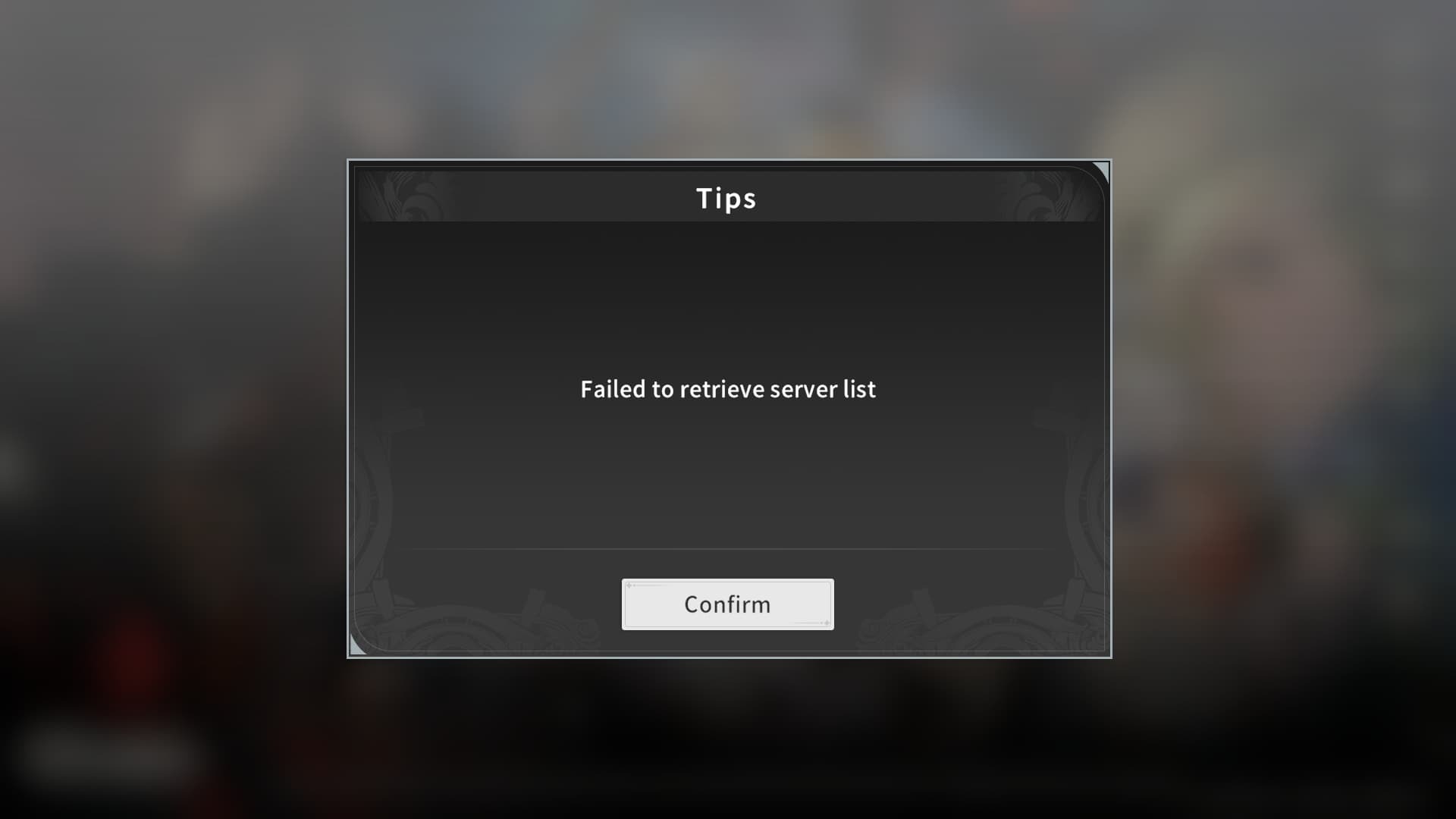 Blue Protocol Star Resonance Failed To Retrieve Server List Error 1