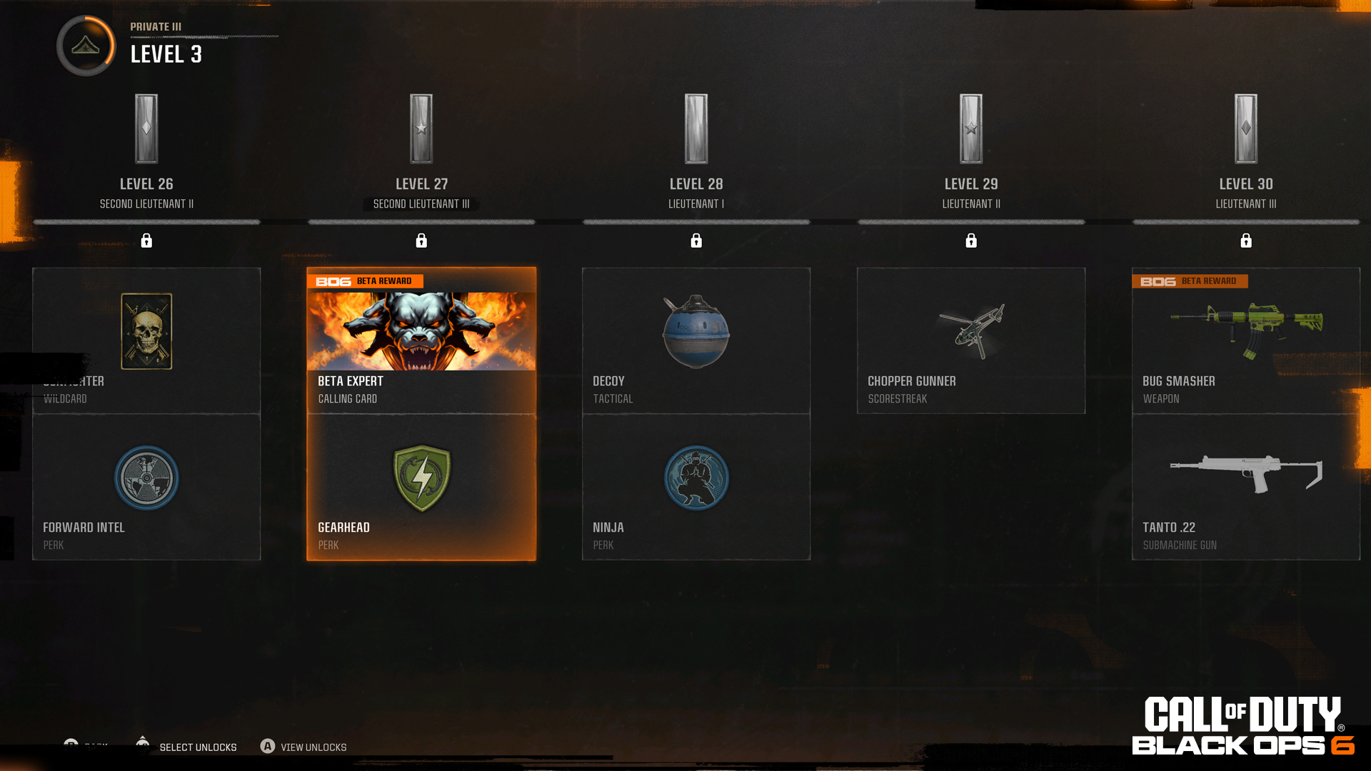Bo6 progress