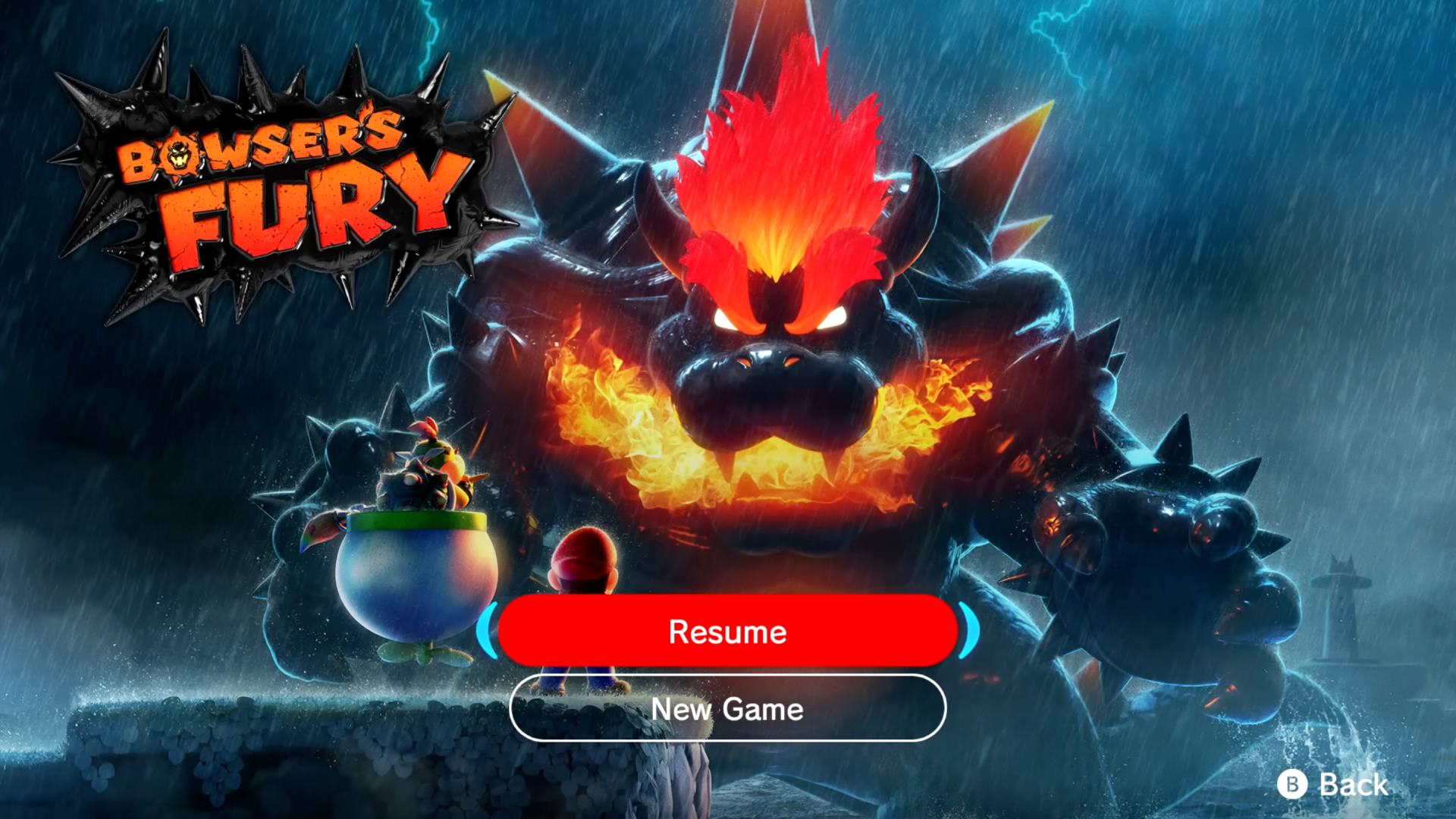 Bowsers Fury Title Screen