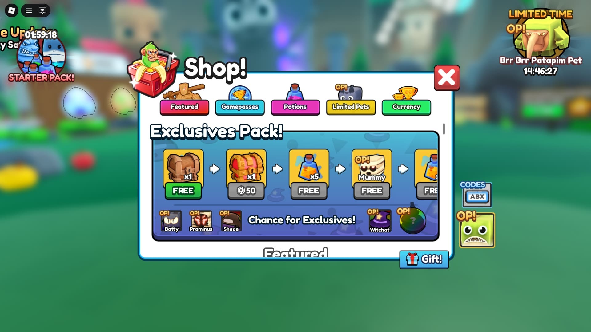 Brainrot Evolution more rewards and codes