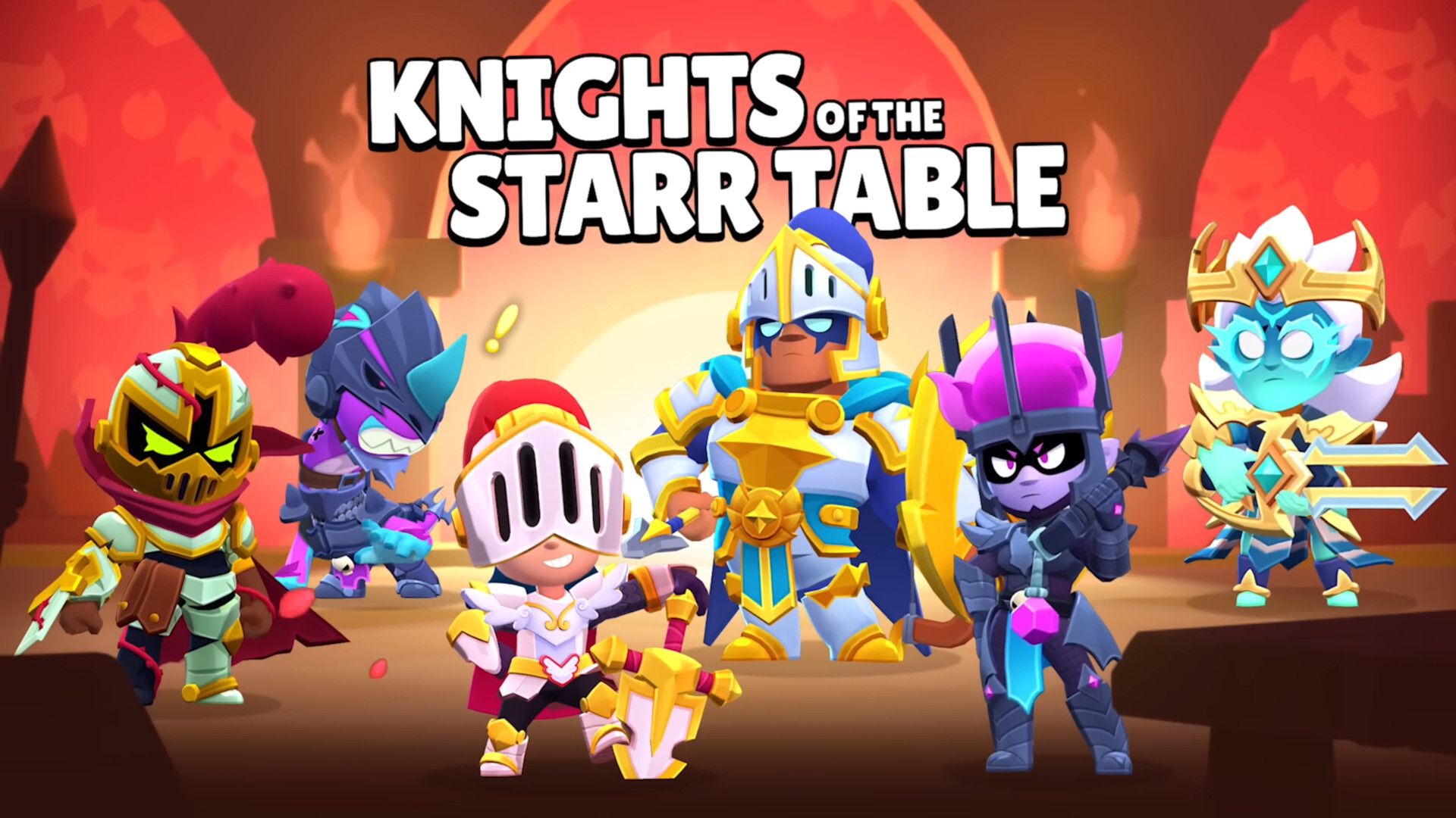 Brawl Stars Knights of the Starr Table Skins